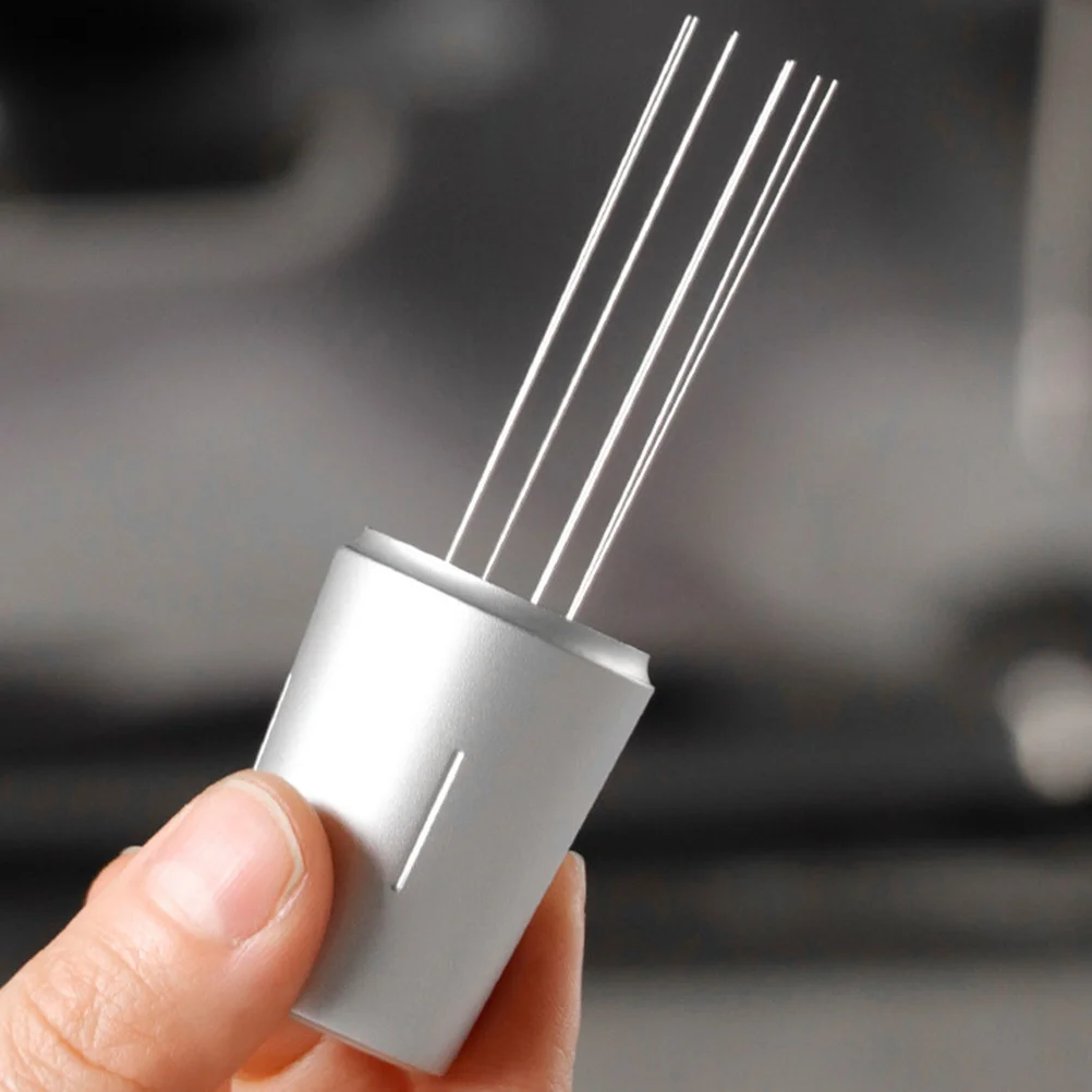 

Coffee Distributor Stainless Steel Needle For Even Powder Distribution Ergonomic Handle Tool 58Mm Portafilter
