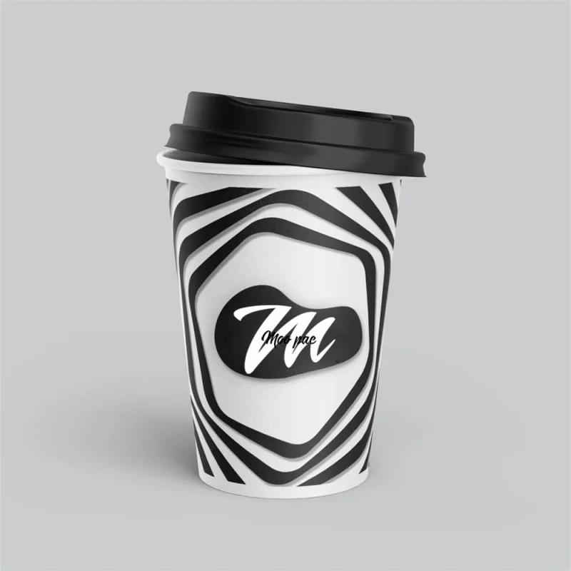 10 00piece.Custom.Design Custom Single Double Wall Paper Cup Cold Drink Yogurt Take Out Packing