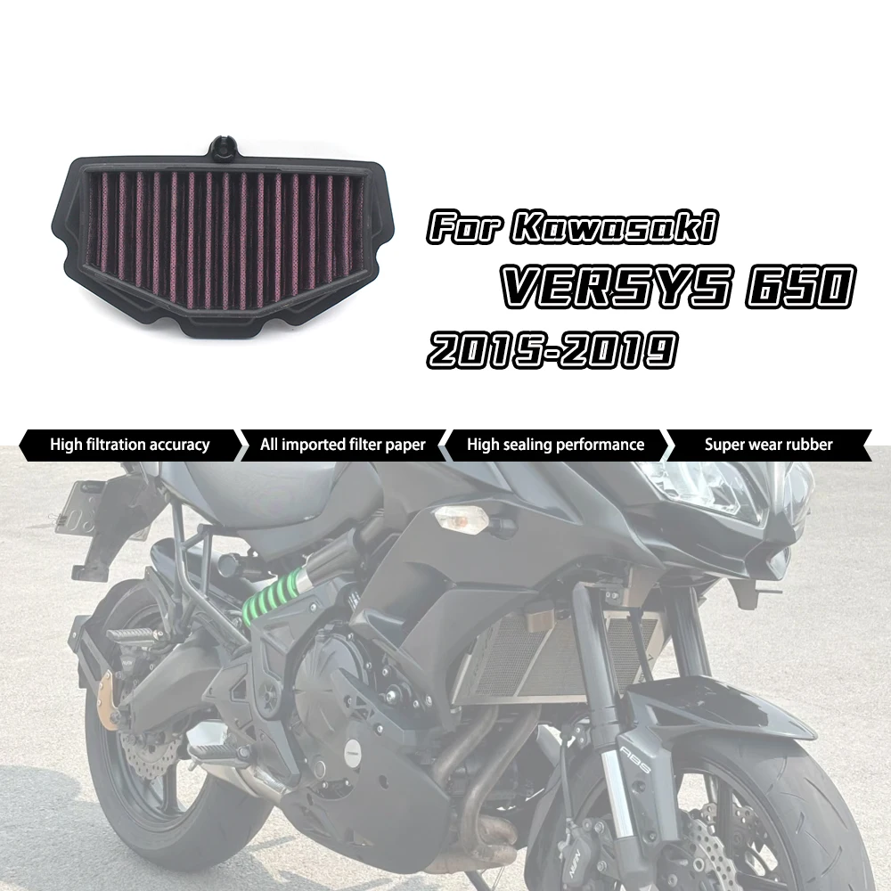 

Air Filter For Kawasaki EN650 Vulcan EX650 KLE650 Z650 Ninja 650 Versys 650 2015 2022