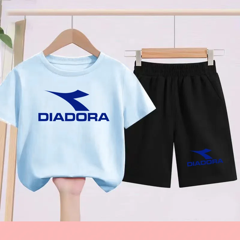 

Children's Sports Set for 3-13 Years Old: Casual Ball Game T-shirt + Shorts Set,Breathable and Quick-drying T-shirt,charming Set