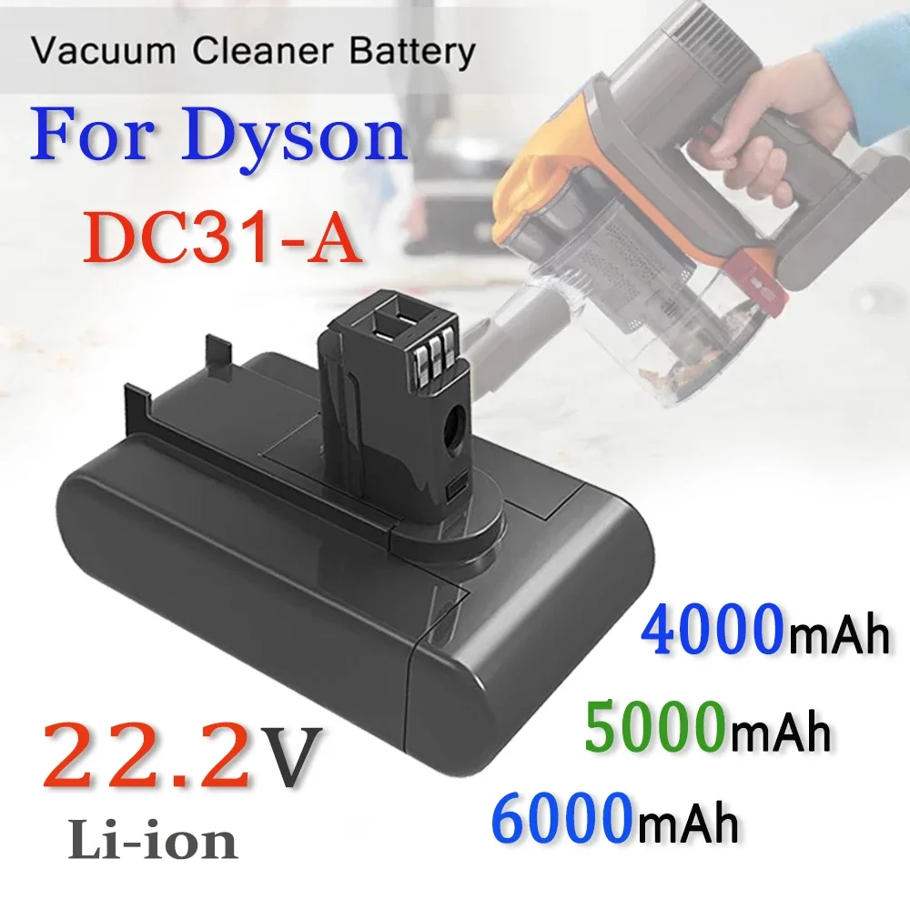 

For Dyson DC31 A-Type 22.2V 4000/5000/6000mAh Li-ion Vacuum Cleaner Battery，DC35,DC45,DC34,DC44Animal, DC35 Animal