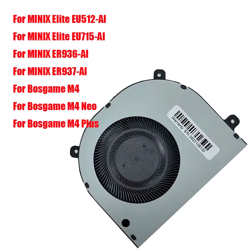 MINI PC CPU Fan For MINIX Elite EU512-AI EU715-AI ER936-AI ER937-AI For Bosgame M4 M4 Neo M4 Plus DC5V 0.70A Replacement