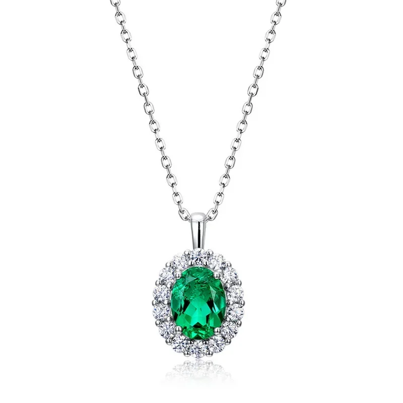 MuShan Jewelry 925 Sterling Silver Necklace Lab Grown Ruby Cushion Evening Wear for Women 18K Gold Plated Anniversary Necklace