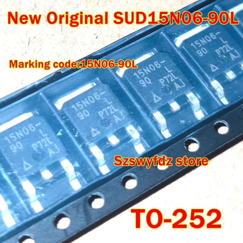 1pcs to 100pcs  New Original SUD15N06-90L TO-252 Marking code:15N06-90L N-channel 60 V (DS) field effect tube