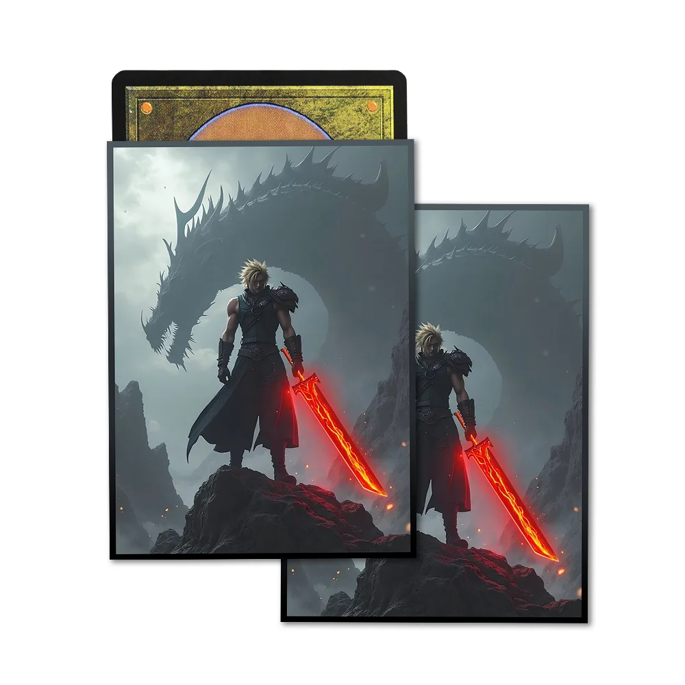 60 قطعة 66X91 مللي متر المحارب والتنين حافظة بطاقات حجم قياسي ماتي أنيمي الشكل بطاقات التداول حماة MTG/PTCG #6