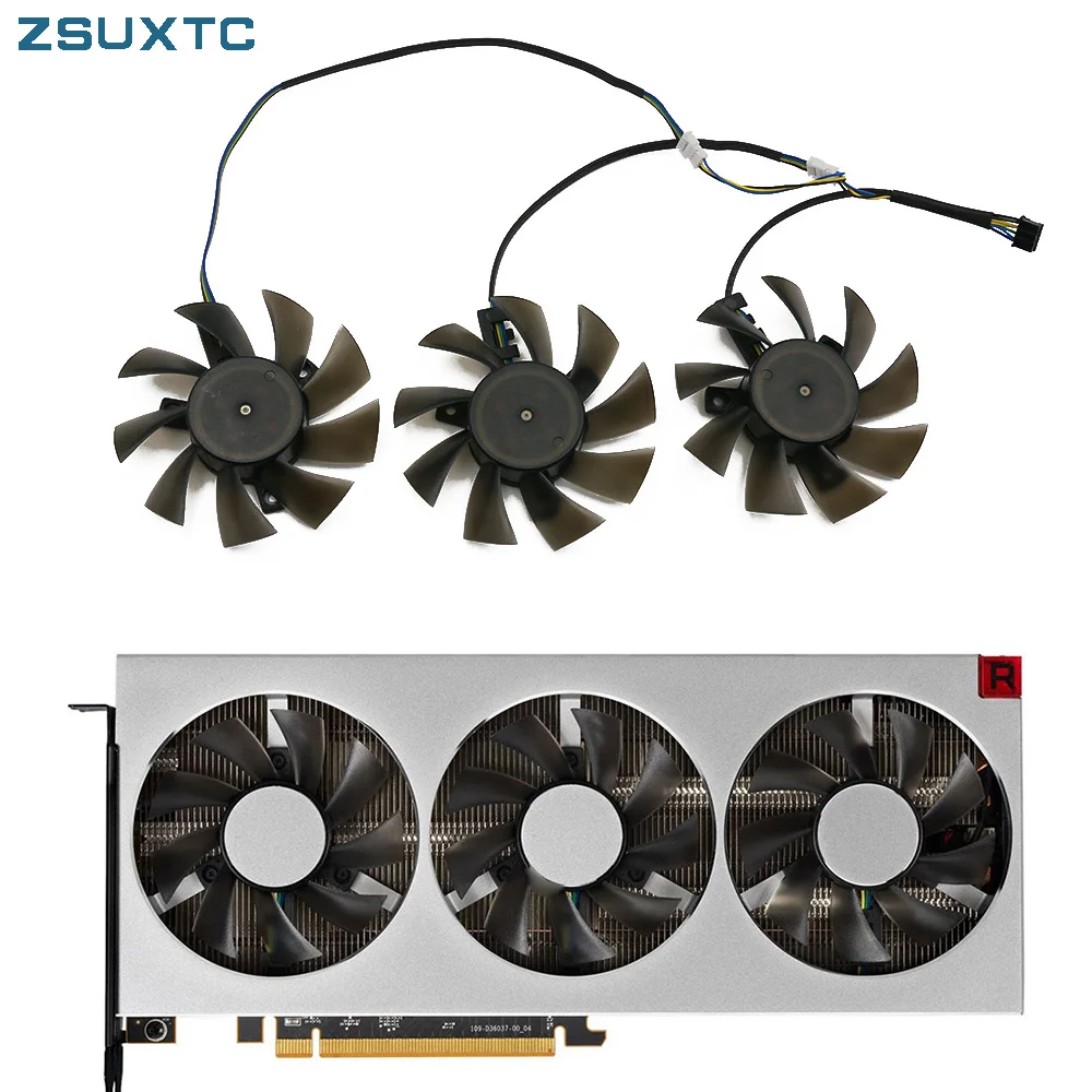 Ventilador enfriador de tarjeta de Video gráfica, 75MM, FD8015H12S, 12V, 0.32A, reemplazo para Amd Xfx, RX, Radeon VII