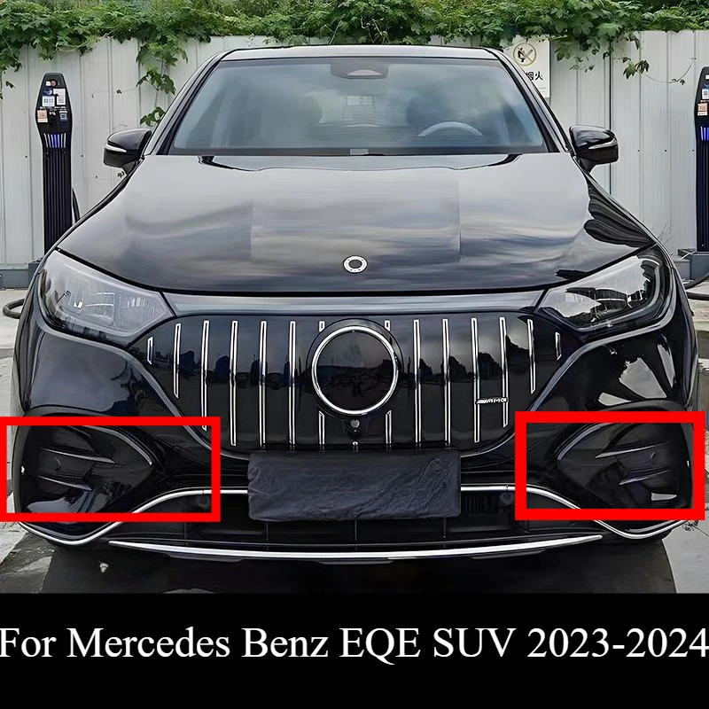 For Mercedes Benz EQE SUV 2023-2024 Chrome ABS Front Bumper