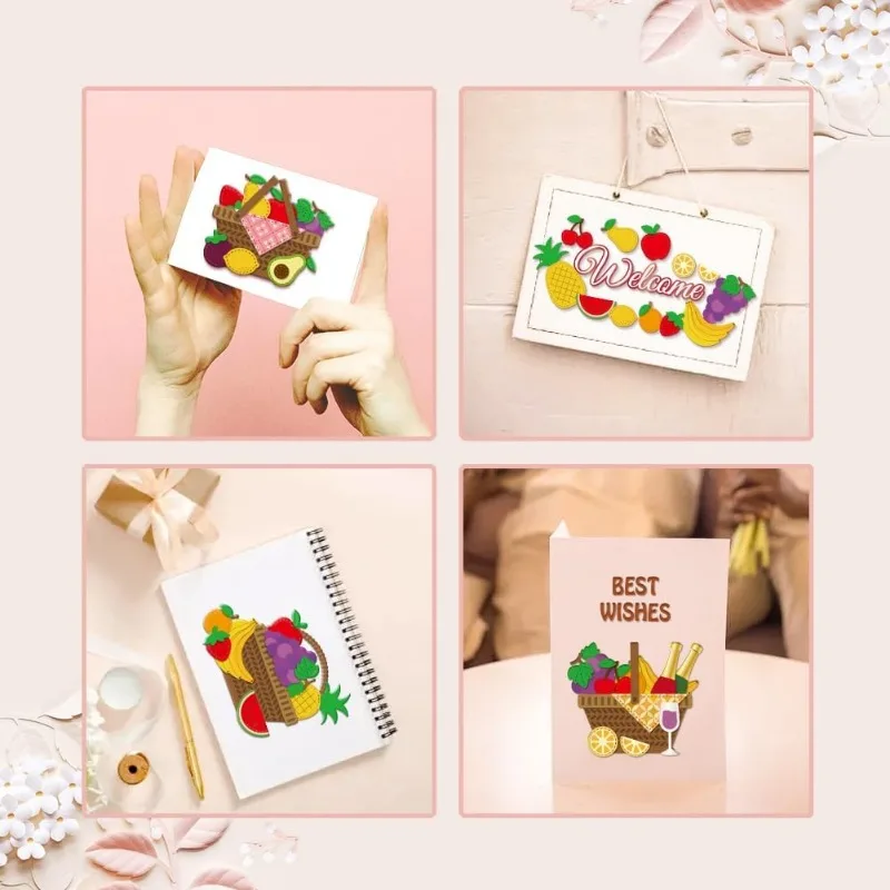 2Pcs Fruit Wine Basket Metal Cutting Die Cuts Pineapple Grape Strawberry Carbon Steel Embossing Stencil Harvest Cutting