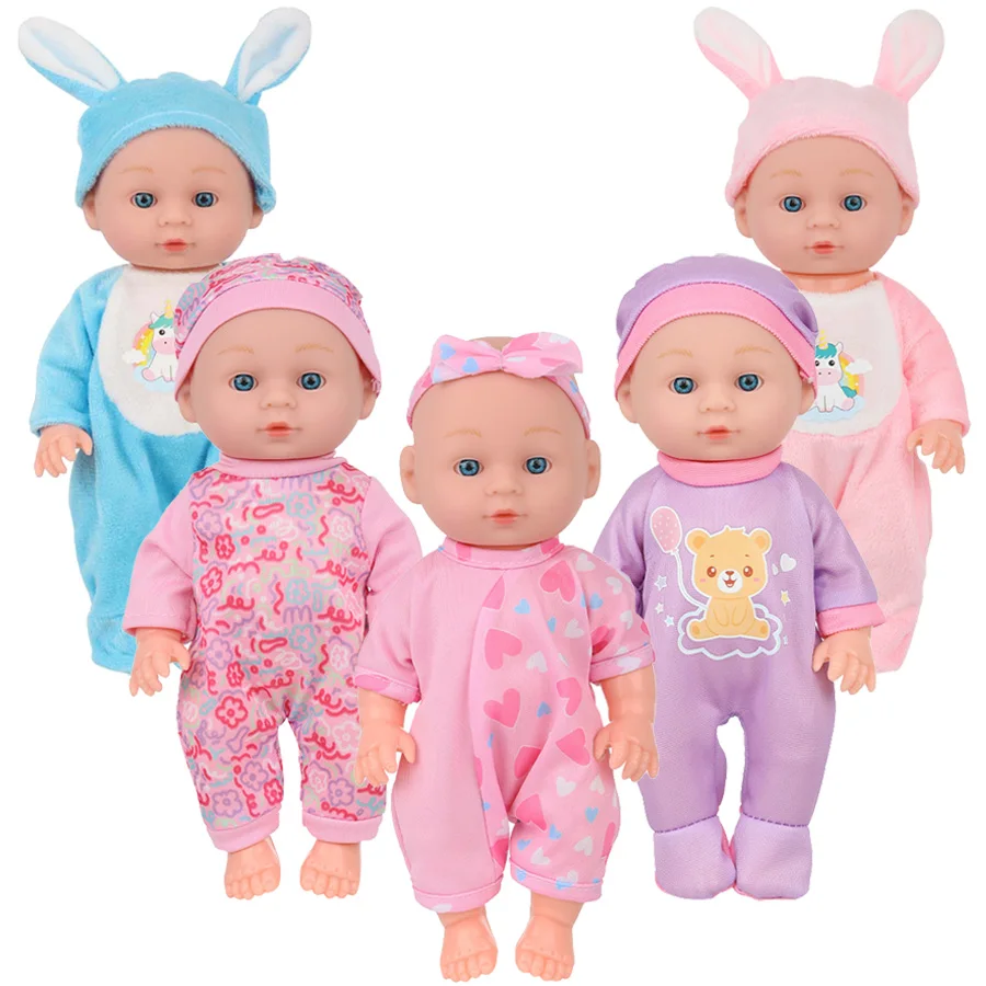 Mini muñecas Reborn realistas de 9,5 pulgadas, muñeca Bebe de vinilo impermeable con ropa, regalo de vacaciones para niños, juguetes para niñas ﻿