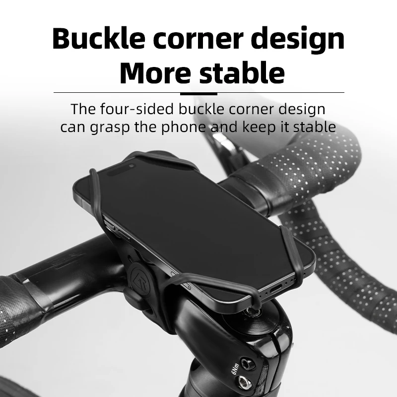 ROCKBROS Mobile Phone Holder Silicone Quick Release Navigation Bracket Road Bike Bicycle Driving Mobile Phone Holder