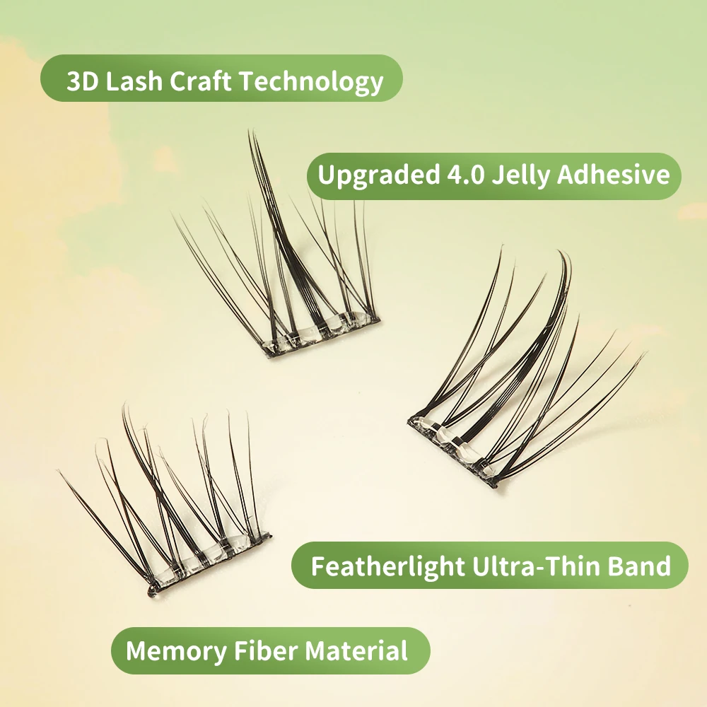 Yelix Self-Adhesive Eyelashes No Glue Fake Lashes Extensions Sunflower Glue-free False Eyelashes Individual Lashes Makeup
