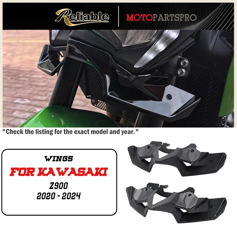 

Carbon fiber Motorcycle Z 900 Naked Front Spoiler Winglet Aerodynamic Wing Kit Spoiler New For Kawasaki Z900 20 21 22 23 24