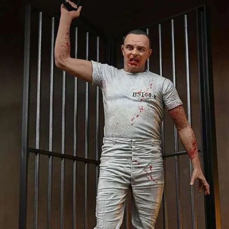 NECA Hannibal Lecter The Silence of the Lambs Figurka Akcji Anime Horror Kolekcja Zabawek Model Prezent na Święta Bożego Narodzenia 20cm Figurka Neca