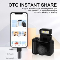 Mini Ultra-Compact Retro Video Recorder Featuring 1080p HD Display, Flash Lamp and Portable Battery Base