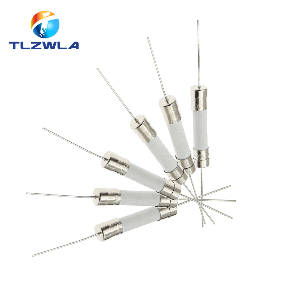 10PCS 6*30mm Ceramic Fuse Fast Slow Blow Tube Fuse With a Pin 6X30MM 250V 8A 10A 15A 20A 25A 30A