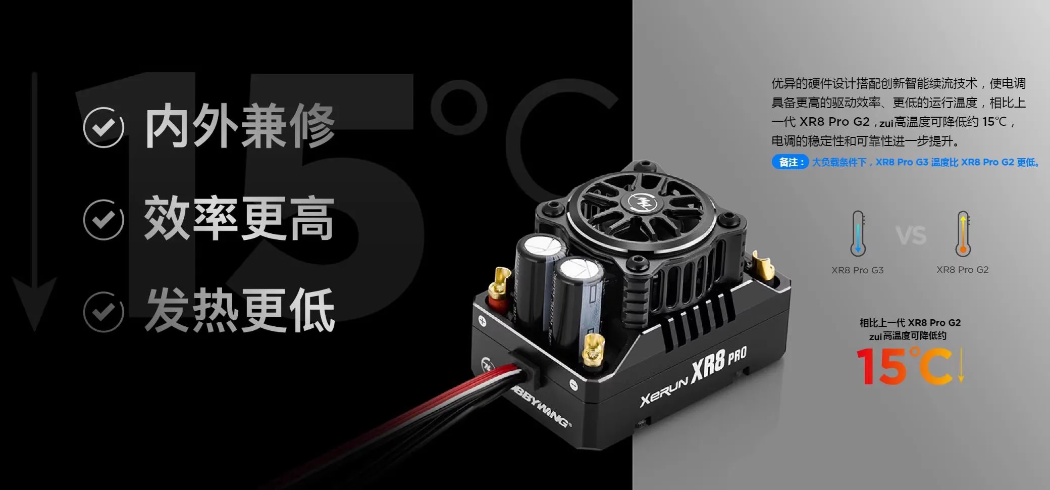 

HobbyWingXERUN XR8 PRO G3 High-end Competition Grade Sensored Brushless Power 1/8, 1/10