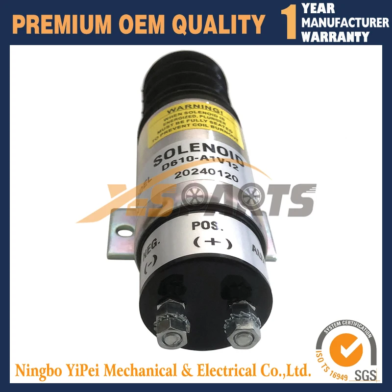 High quality 12V Solenoid D610-A1V12 1502-12C2U1B1S1 for Trombetta 2 Terminals