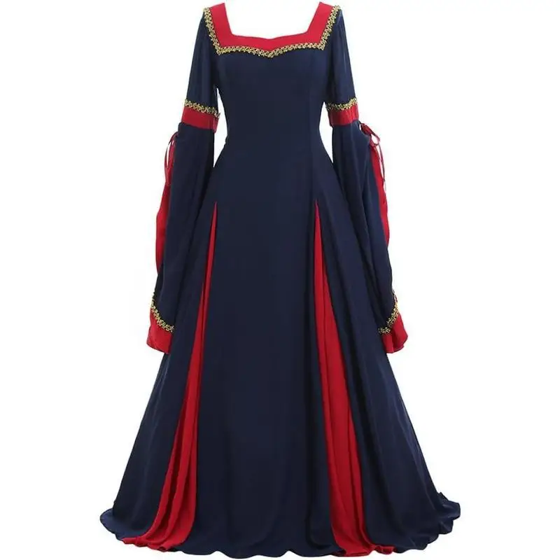 

Renaissance Court Gown Long Dress Women's Fashion Ensemble Summer Season Elegant Classical Style Available for Cross-Border S...