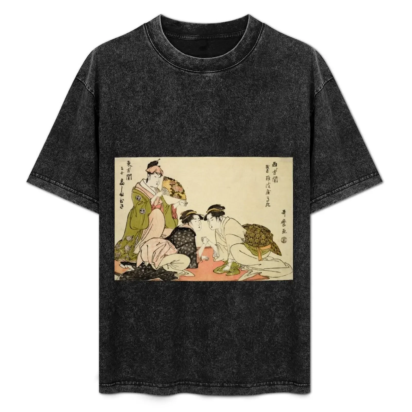 

Arm wrestling between two beauties by Kitagawa Utamaro, 1793 T-Shirt summer 2025 anime tshirt clothing for men