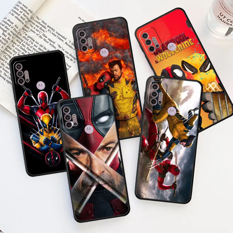 Case for Motorola G60 G22 Edge 30 G53 G30 40 G52 G31 G71 G72 G51 G60s G32 One Fusion G50 Soft Phone Cover Deadpool W-Wolverine