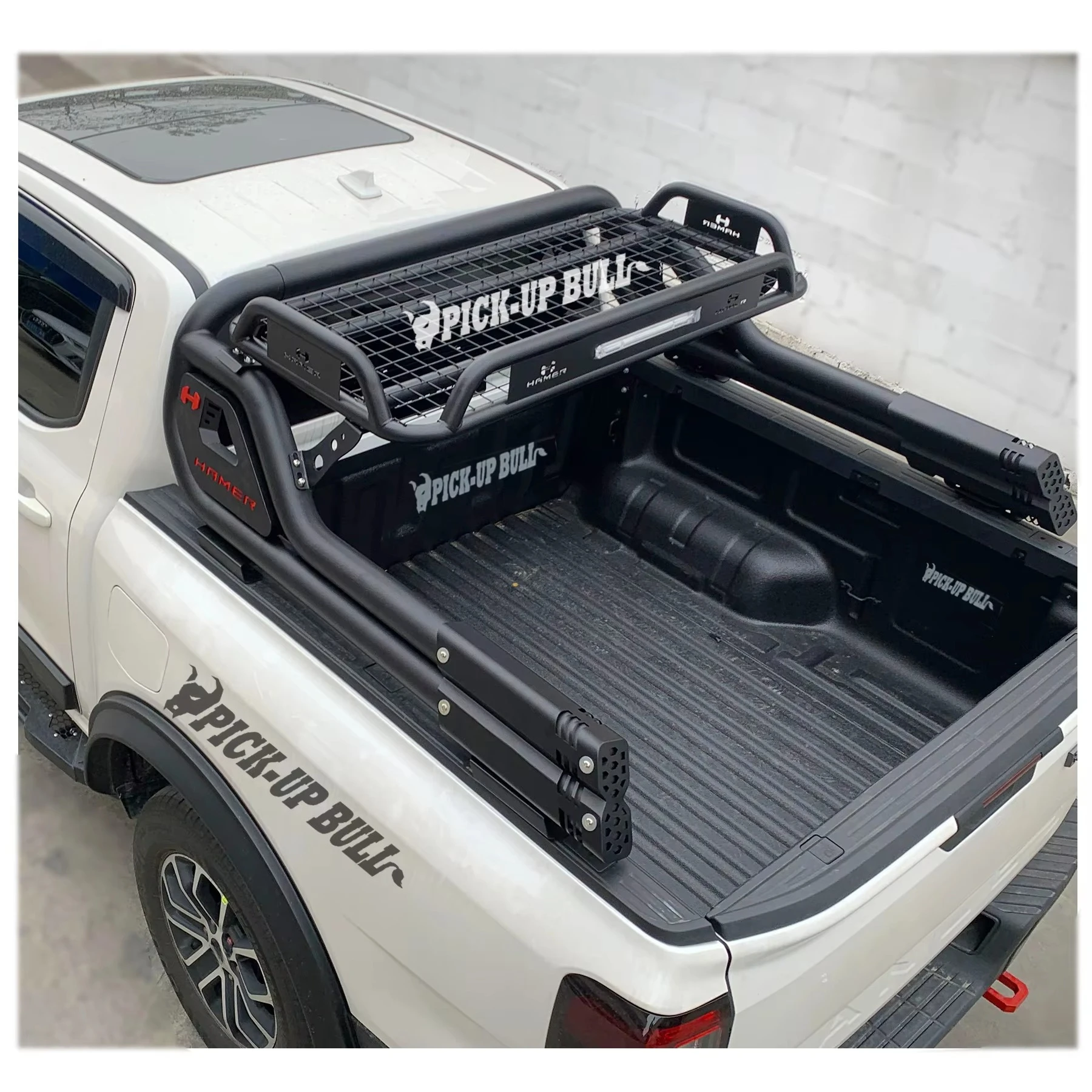 High Quality Adjustable Roll Bar with Basket for Hilux Ranger Dmax Navara Np300 Universal 4x4 Truck Steel Roll Bar
