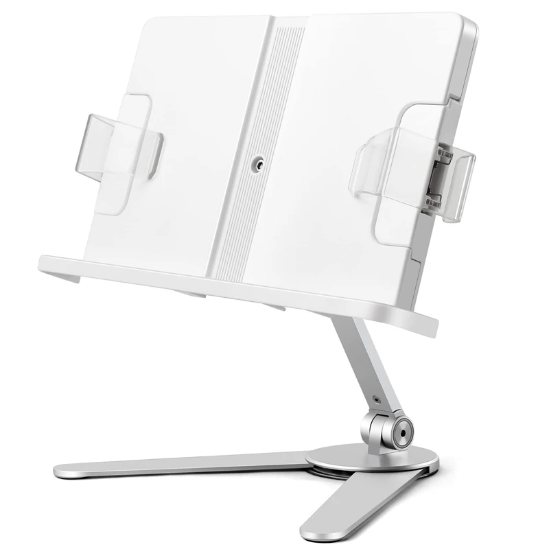 

Book Stand, Cookbook Holder, Adjustable Height&Angle, Foldable & Portable, Book Holder For Reading,Office,Kitchen,Recipe