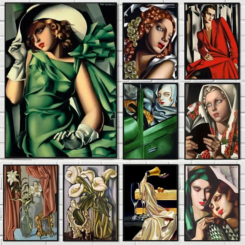 Pósteres De Tamara De Lempicka, arte abstracto De mujer, pintura en lienzo e impresiones, imágenes para decoración estética nórdica para sala De estar, Cuad