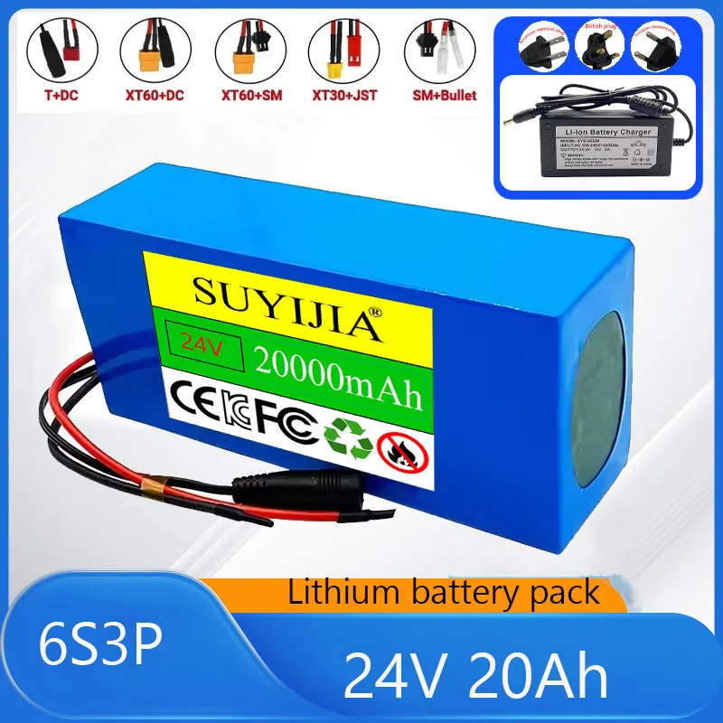 

Batterie Au Lithium 6s3p 24V 20Ah 18650 25.2v 20000mAh Batterie Lithium-ion Avec Chargeur
