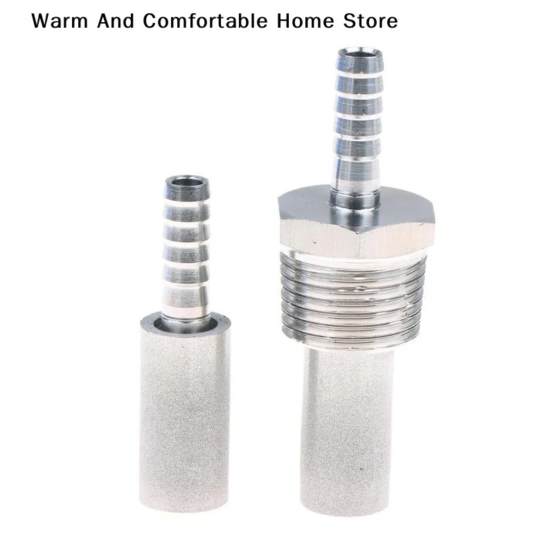 【W】Homebrew Oxygenation Diffusion Stone SS316L Steel Carbonation Aeration For Beer Wine Tool Bar 1/2