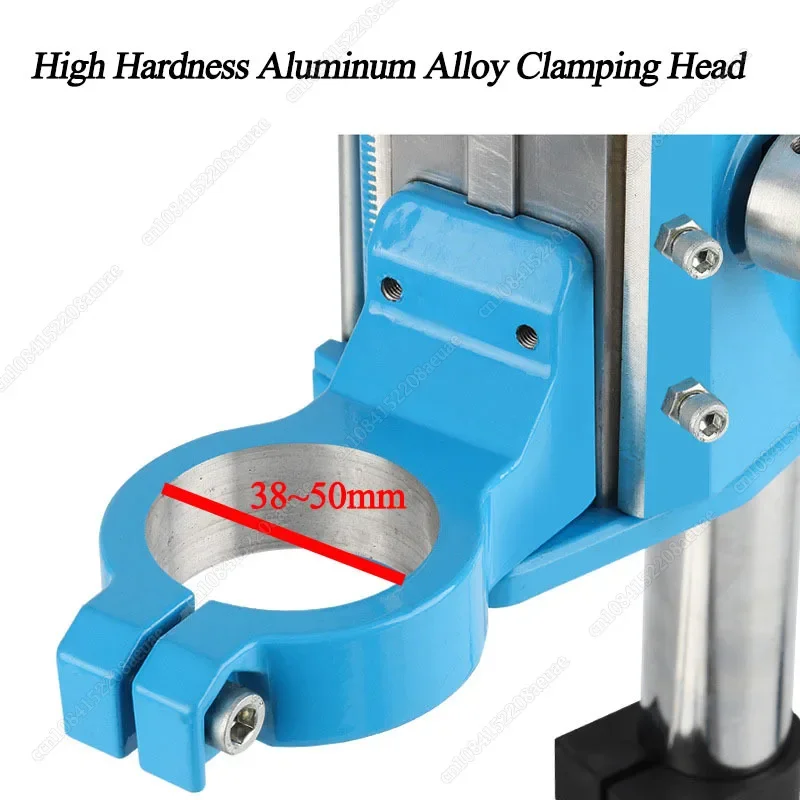 Electric Power Drill Press Bracket For 90 Angle Collet Rotate Drill Stand Aluminum Base Drilling Holder Guide Collet Dia 38-50mm