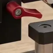 Track Saw Tilt Limiter Red Handle Gold Knob Positioning Aid For 20mm Workbench Panel Cutting Woodwork Jig Tool