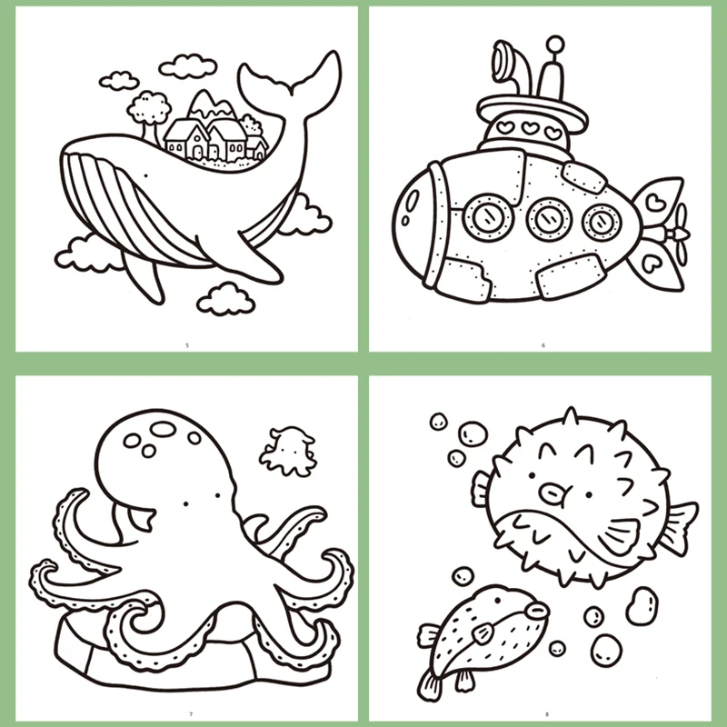 Children's fun doodle book: an enlightening coloring book for learning to draw and color, which can improve concentration