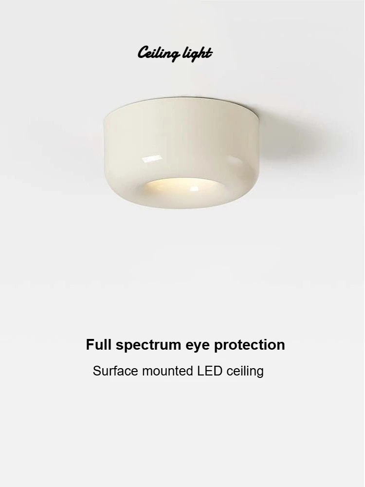 Modern LED Surface Mounted Ceiling Lamp Cream white ceiling light downlight Spot light Bedroom living room corridor indoor light