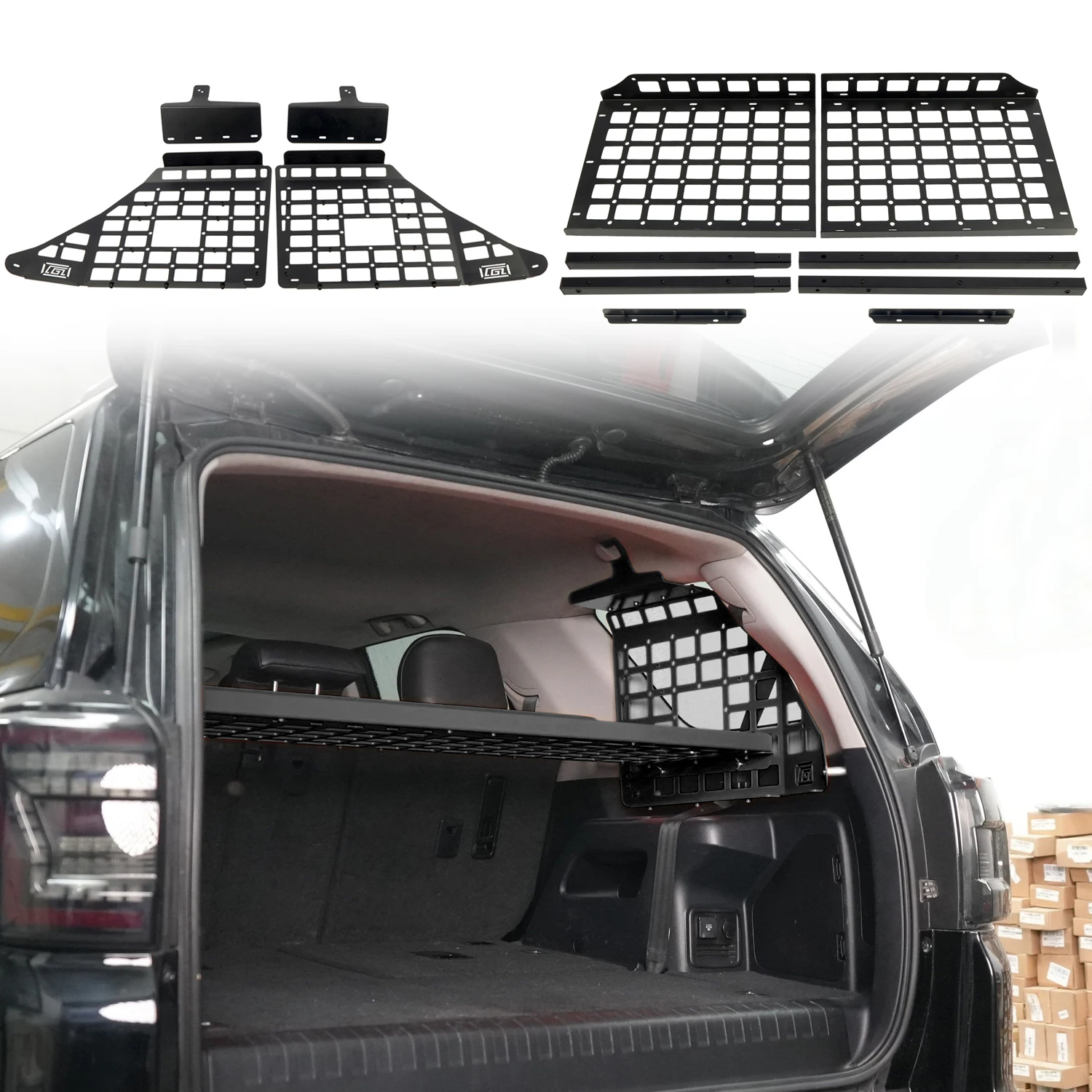 

For Toyota 4Runner N210 2010-2024 Modular Storage Molle Panel Shelf Rear Trunk Car Accessories