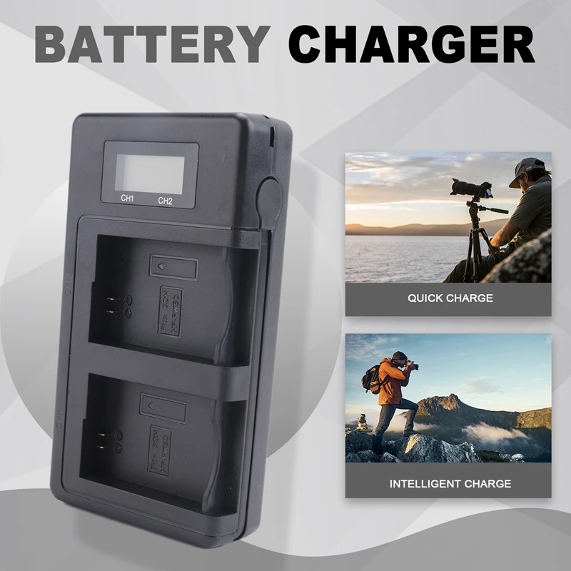 Np-Fw50 Camera Battery Charger Npfw50 Fw50 Lcd Usb Dual Charger For A6000 5100 A3000 A35 A55 A7S Ii Alpha 55 Alpha 7 A