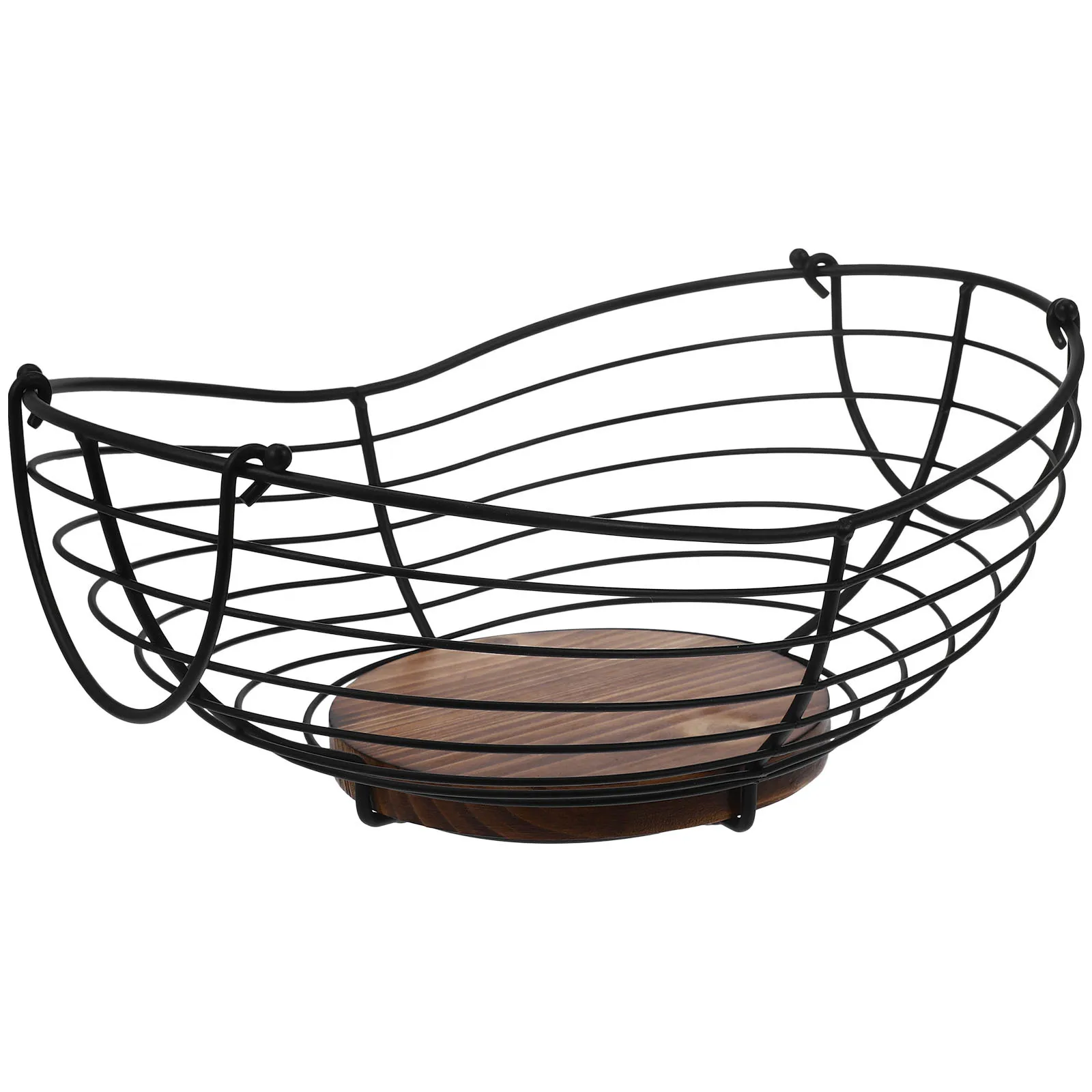 

Iron Wire Fruit Basket Vintage Style Large Capacity Multipurpose Snack Bread Storage Wire Basket for Kitchen Tabletop