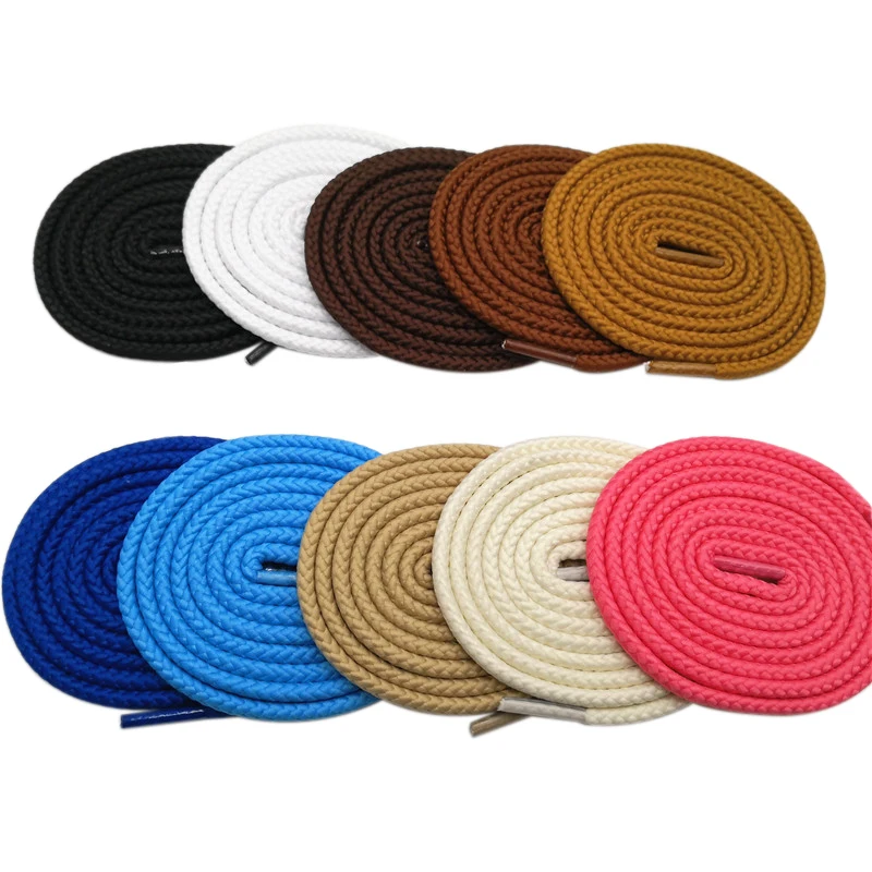 

Weiou 1 Pair Solid Color Round Cord Shoe Laces Unisex Shoelaces Shoe String For Casual Sneakers Canvas Shoes Martin Boots Laces