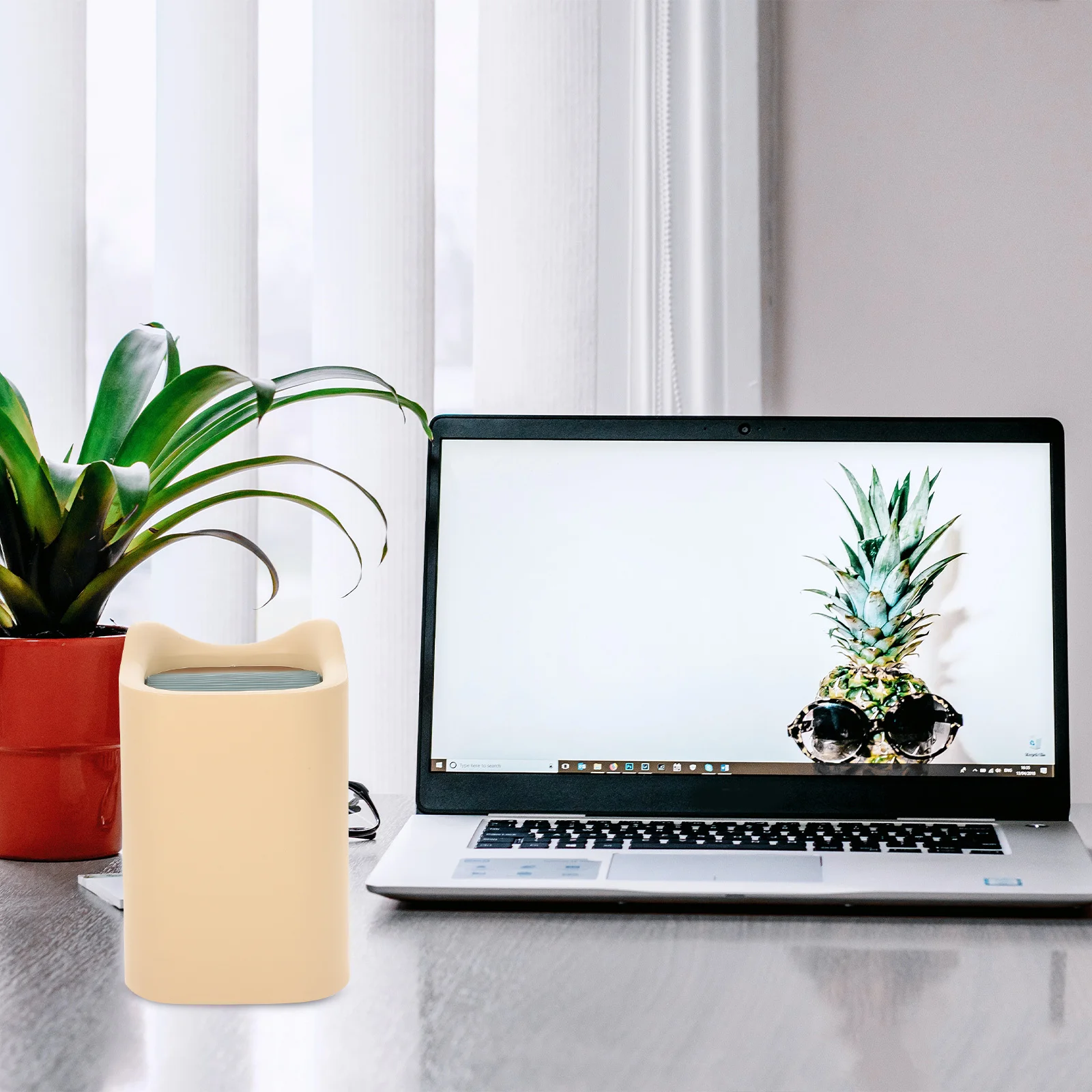 

Creative Rocking Trash Can Trashcan with Lid Tiny Garbage Bin Wastebasket Small Desktop