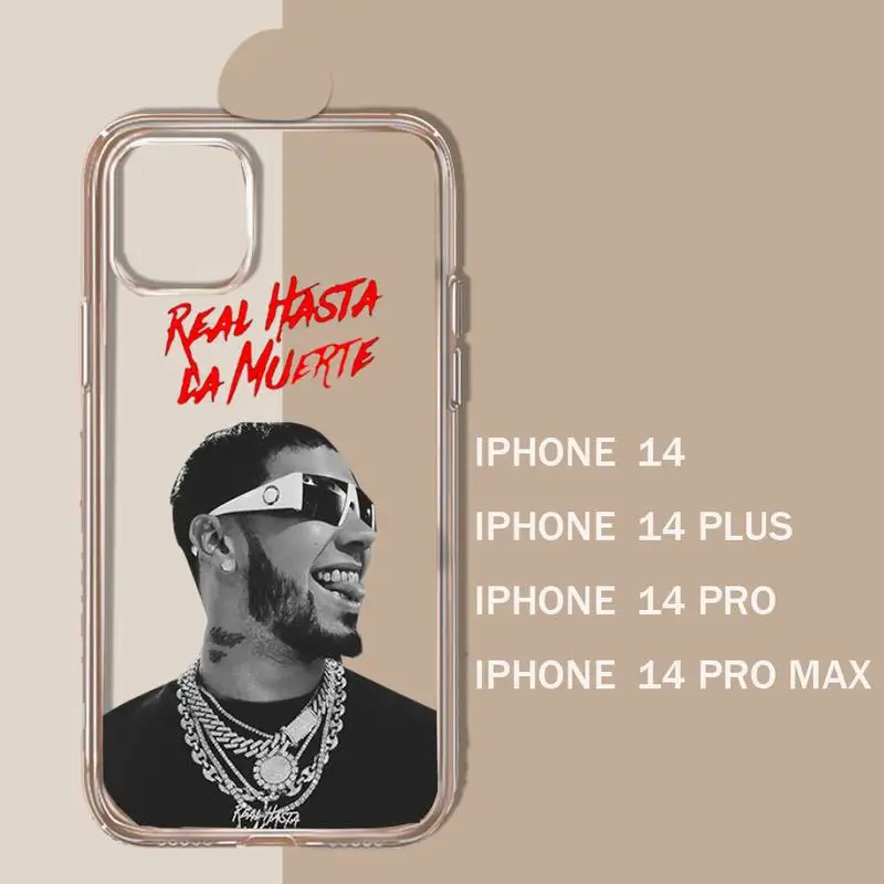 Anuel AA singer Phone Case Transparent soft For iphone 13 11 12 14 pro max mini plus