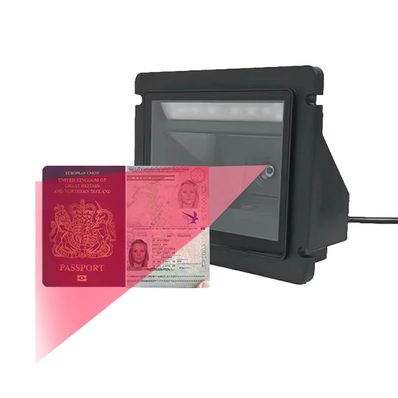 【2026】MF61 Omnidirectional USB RS232 CCD Light Source Self-Service Kiosk Reader 1D 2D QR Code Passport MRZ Barcode Scanner Stock