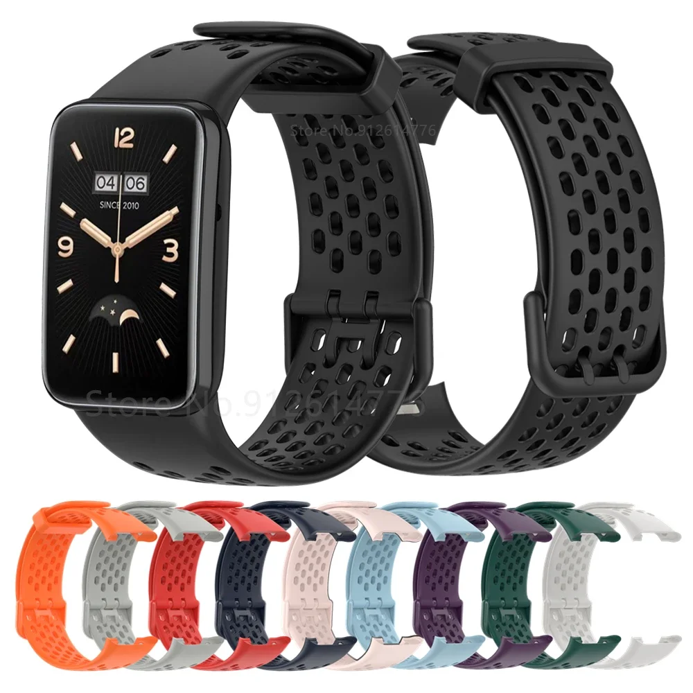 حزام المعصم ل Xiaomi Mi Band 7 Pro سوار رياضي سيليكون حزام Smartwatch الفرقة ل Miband 7Pro معصمه Correa الملحقات