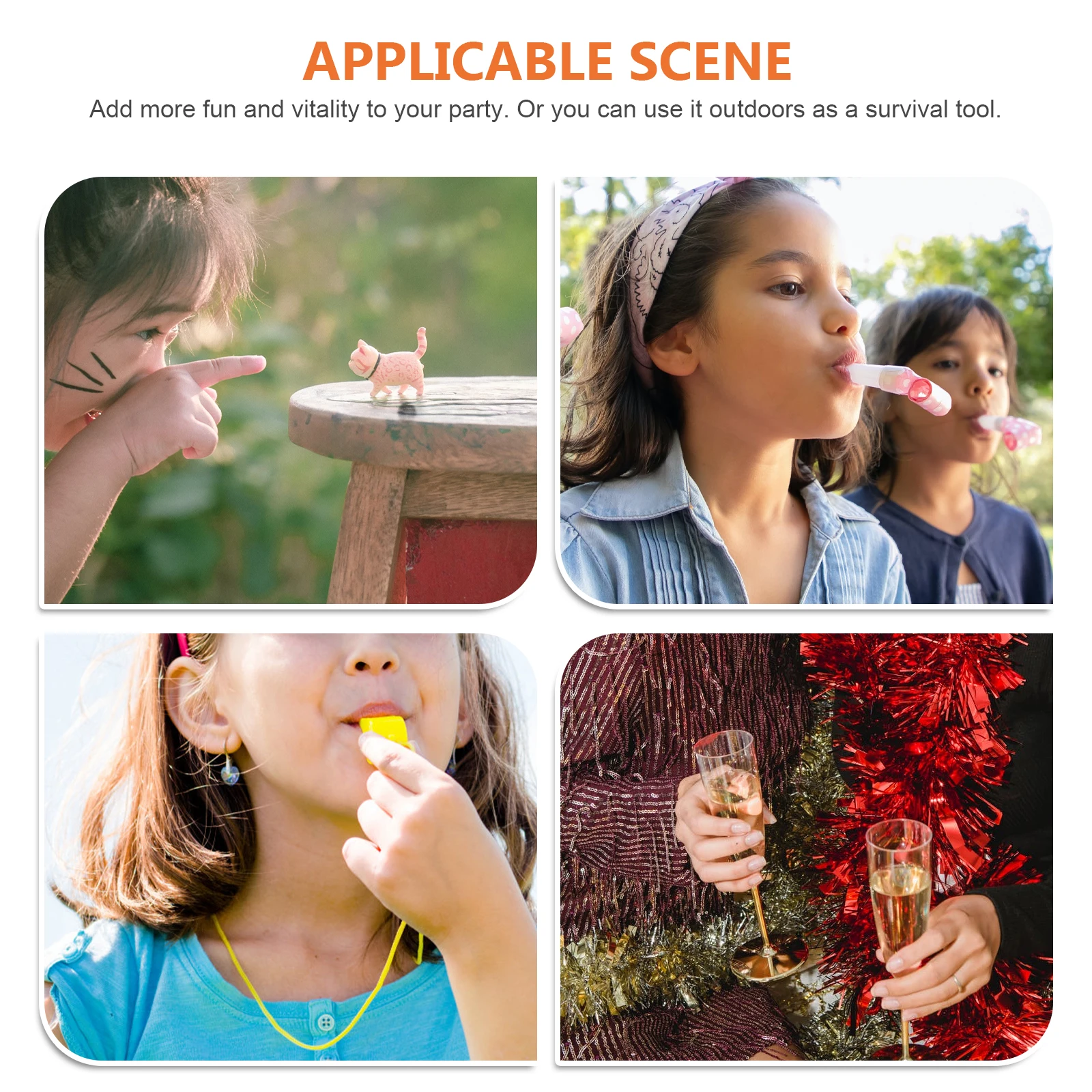 

10pcs Conch Shaped Whistle Party Favors Present Plastic Whistle Funny Whistles For Outdoor Survival