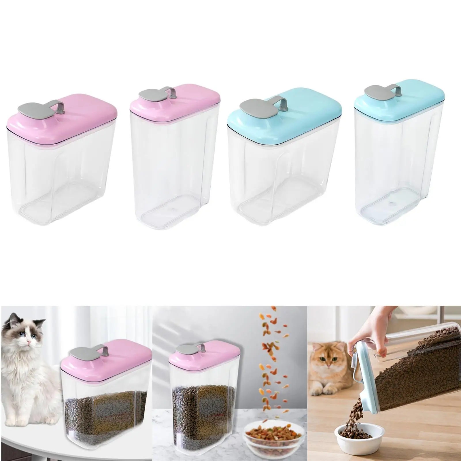 Multipurpose Airtight Dog Food Storage Container Sealed Farmhouse Plastic Dog Treat Bin for Dog Flour Animal Cereal Rice Seed