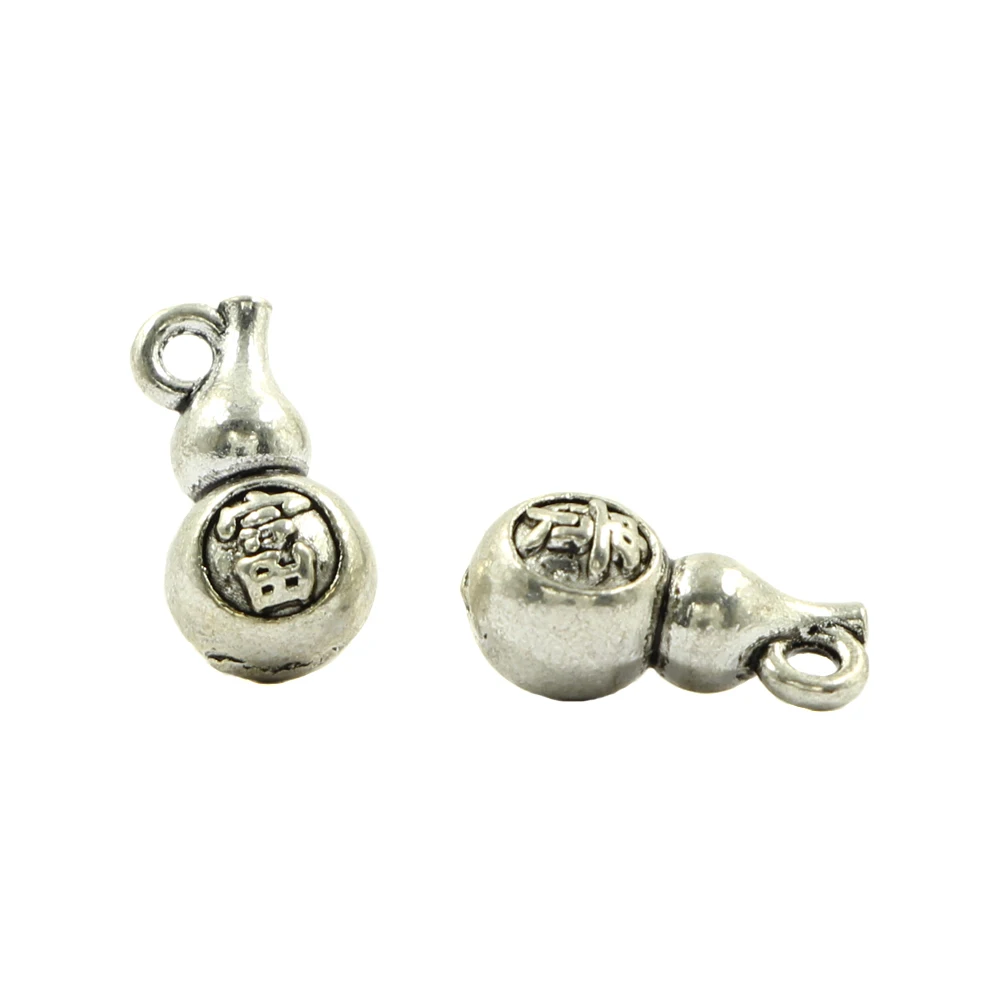 Chinese Mascot Cucurbit Charms Pendant Tibetan Silver Metal Jewelry Findings Accessories For Making DIY Necklace Earring 10pcs