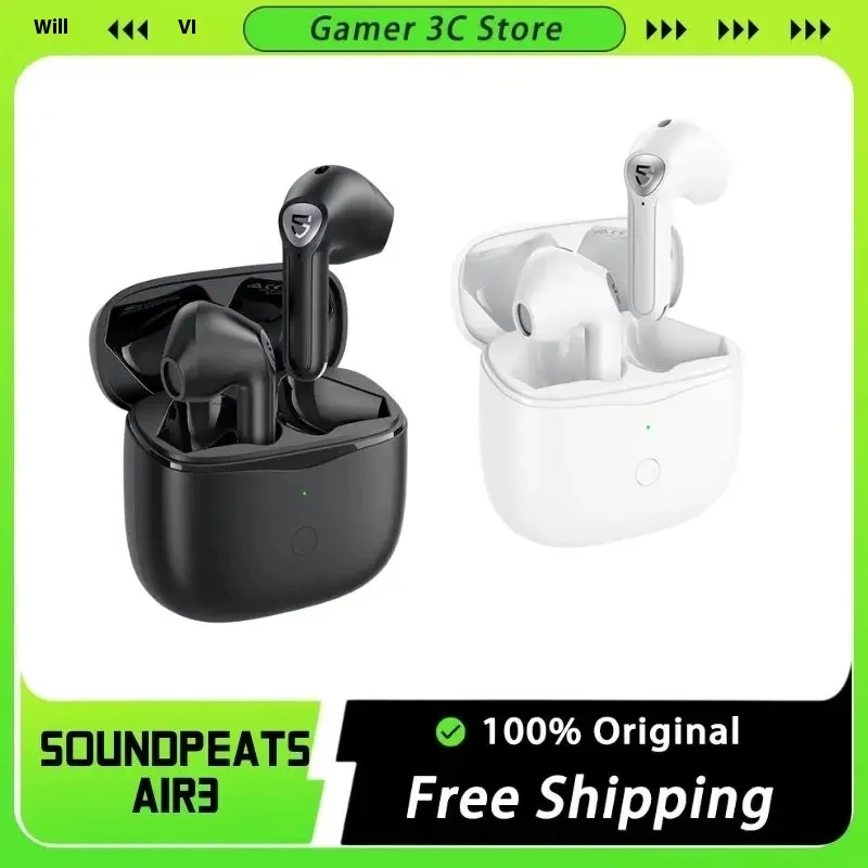 SoundPEATS Air3 Wireless Bluetooth Gaming Earphones Mini In-Ear Earbuds Waterproof Ipx4 Noise Reduction Sports Headsets custom