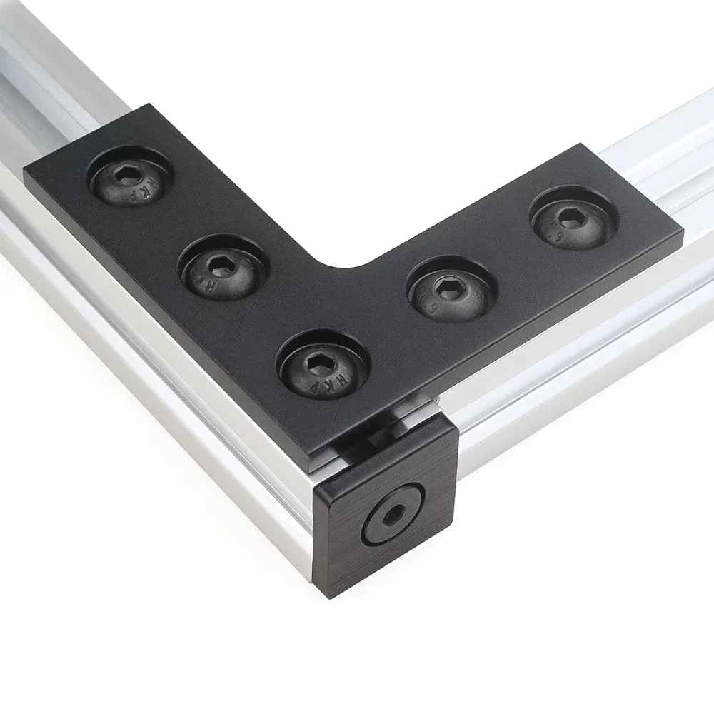 4Pcs/lot Openbuilds L Type 5 Holes 90Degree Joining Corner Connector Plate Angle Bracket Joint Strip for 2020 Aluminum Profile