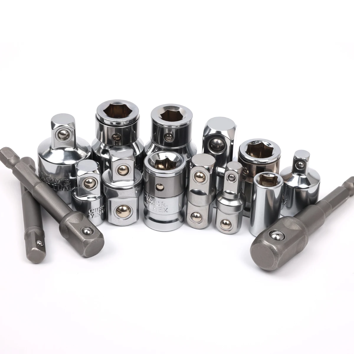 Juego de adaptador de cabezal convertidor de llave de trinquete, soporte de broca de tuerca de 6 puntos, herramienta de reparación de accionamiento de destornillador, 15 Uds.