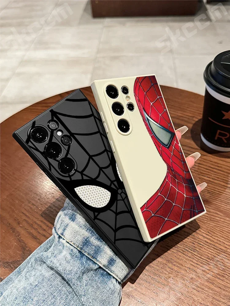 Marvel Spider Man Phone Case For Samsung Galaxy S24 Ultra S23 Plus 5G S22 S20 FE A73 A72 A71 A55 A54 A51 A50 A35 A15 Soft Cover