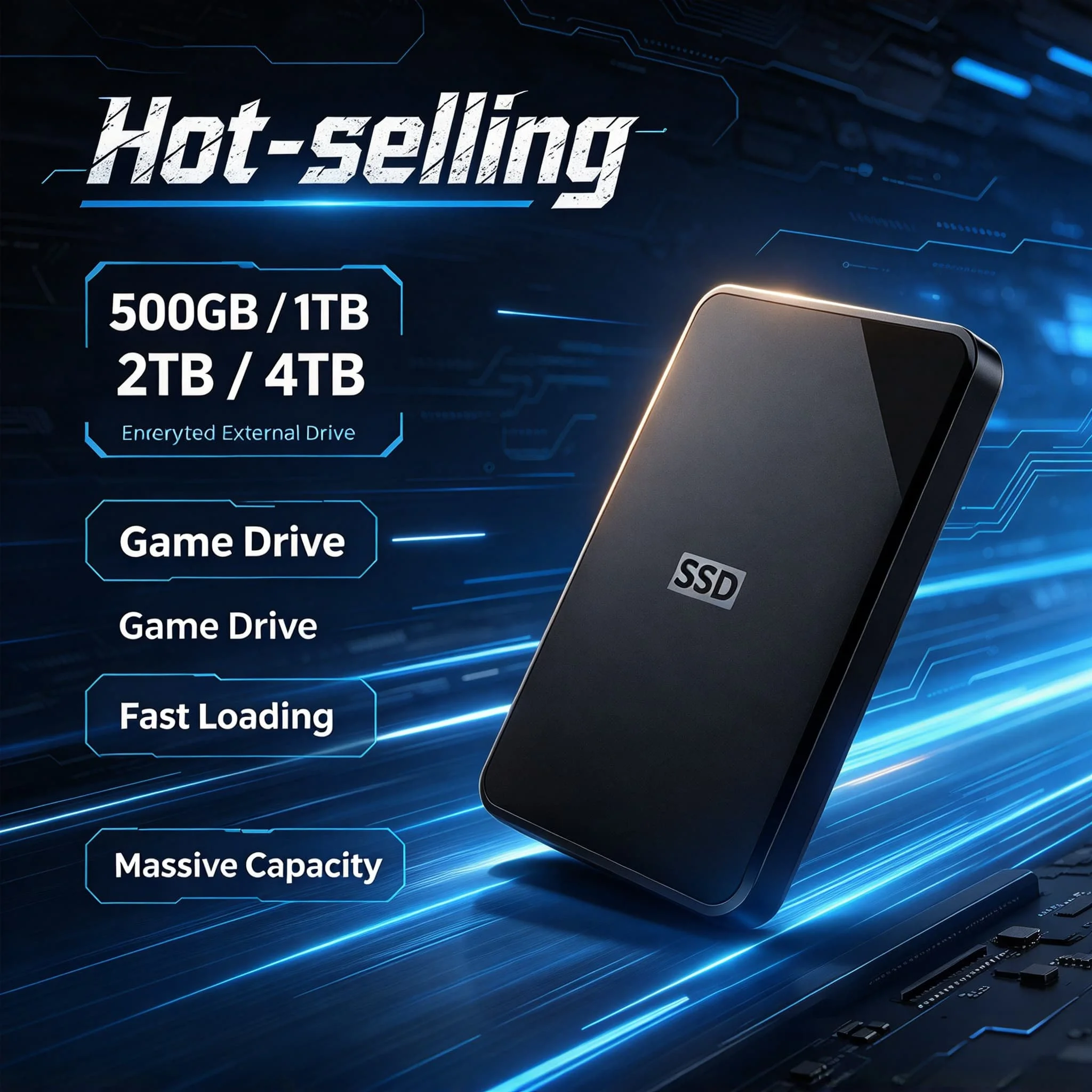 Drive Portable USB3.2 Stable New External SSD 4TB 2TB 1TB 500GB Encrypted Backup PC Laptop Mac Pocket Sized Unleash Speed