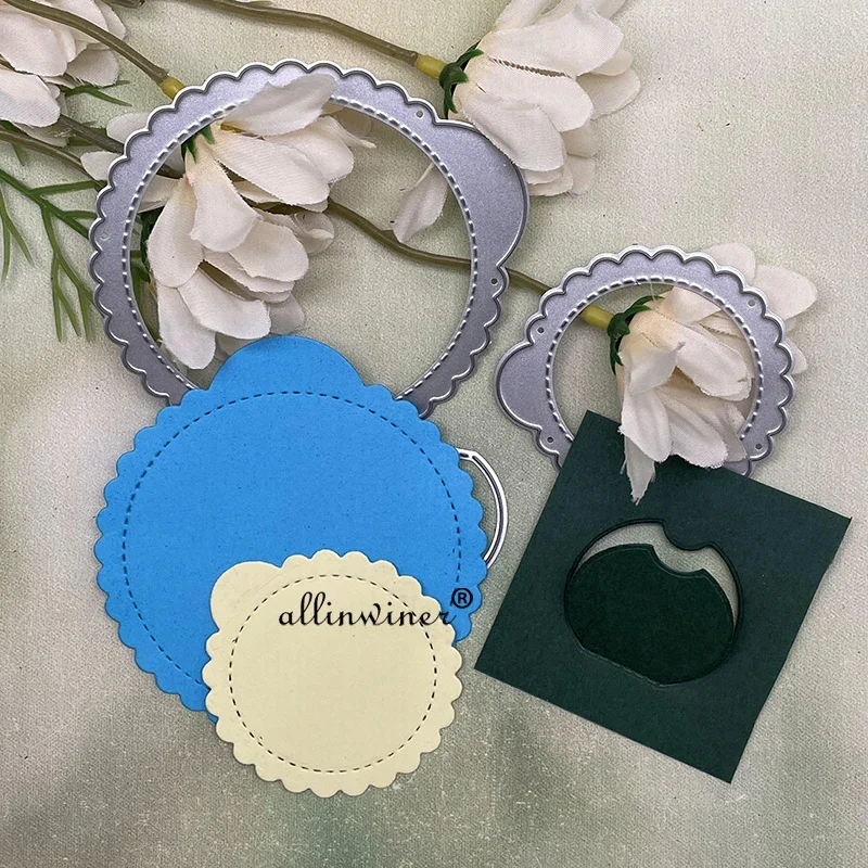 

Round wave tag label Metal Cutting Dies Stencils For DIY Scrapbooking Decorative Embossing Handcraft Die Cutting Template